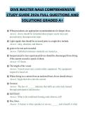 DIVE MASTER NAUI COMPREHENSIVE STUDY GUIDE 2026 FULL QUESTIONS AND SOLUTIONS GRADED A&plus;
