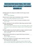 DIVE MASTER NAUI FINAL TEST 2026 QUESTIONS WITH CORRECT ANSWERS GRADED A&plus;