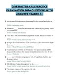 DIVE MASTER NAUI PRACTICE EXAMINATION 2026 QUESTIONS WITH ANSWERS GRADED A&plus;