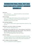 DIVEMASTER FINAL FINAL TEST 2026 QUESTIONS WITH CORRECT ANSWERS GRADED A&plus;