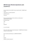 MPJE Exam Review Questions and Answers