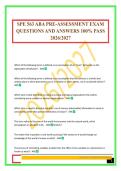 SPE 563 ABA PRE-ASSESSMENT EXAM QUESTIONS AND ANSWERS 100&percnt; PASS 2026&sol;2027