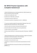 NC MPJE Practice Questions with Complete Solutions