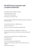 WV MPJE Exam Questions with Complete Solutions