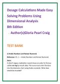 Nursing TestBank2026&colon; Dosage Calculations Made Easy 8th Ed Test Bank &vert; Dimensional Analysis MCQs &vert; Medication Math Practice