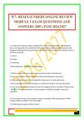 W7&colon; HESI&sol;SAUNDERS ONLINE REVIEW MODULE 5 EXAM QUESTIONS AND ANSWERS 100&percnt; PASS 2026&sol;2027
