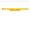 NFPA 99 Exam &vert; Questions and Answers &vert; A&plus; Graded &vert;  With Expert Solutions