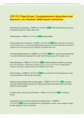 CFP 512 Final Exam &vert; Comprehensive Questions and  Answers &vert; A&plus; Graded &vert; With Expert Solutions 