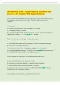 CFP Midterm Exam &vert; Comprehensive Questions and  Answers &vert; A&plus; Graded &vert; With Expert Solutions 