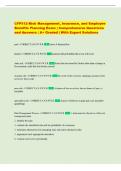 CFP512-Risk Management&comma; Insurance&comma; and Employee  Benefits Planning Exam &vert; Comprehensive Questions  and Answers &vert; A&plus; Graded &vert; With Expert Solutions