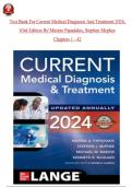 Full Test Bank Current Medical Diagnosis and Treatment 2026 63rd Edition by Maxine Papadakis&comma; Stephen McPhee &vert; Complete Chapters 1&ndash;42 &vert; Verified Questions & Answers &vert; Detailed Rationales &vert; Updated Version Full Test Bank Current Medical Diagnosis and Treat