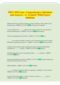 MGT 420 Exam &vert; Comprehensive Questions  and Answers &vert; A&plus; Graded &vert; With Expert  Solutions