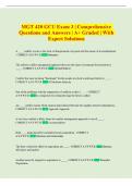MGT 420 GCU Exam 3 &vert; Comprehensive  Questions and Answers &vert; A&plus; Graded &vert; With  Expert Solutions