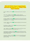 MGT 420 FINAL Exam &vert; Comprehensive  Questions and Answers &vert; A&plus; Graded &vert; With  Expert Solutions 