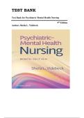 Psychiatric-Mental Health Nursing 9th Edition by R&period;N&period; Videbeck Test Bank &vert;ISBN&colon; 9781975184773&vert; Guide A&plus;