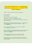 ASU CIS 105 Final Exam &vert; Comprehensive  Questions and Answers &vert; A&plus; Graded &vert; With  Expert Solutions