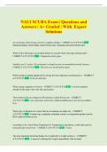 NAUI SCUBA Exam &vert; Questions and  Answers &vert; A&plus; Graded &vert; With  Expert  Solutions