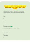 PRAXIS &ndash; AUDIOLOGY Exam &vert; Questions  and Answers &vert; A&plus; Graded &vert; With  Expert  Solutions 