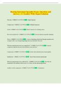Hearing Instrument Specialist Exam &vert; Questions and  Answers &vert; A&plus; Graded &vert; With  Expert Solutions