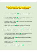 Hearing Instrument Specialist Exam &vert; Questions and  Answers &vert; A&plus; Graded &vert; With  Expert Solutions