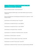 Organic Chemistry 2 ACS Final Exam Study Set Questions & Answer Verified A&plus; 