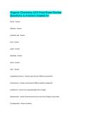 Organic Chemistry ACS Final Exam Review Questions & Answers Graded A&plus;