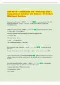 CLFP KEYS - Classification and Terminology Exam &vert;  Comprehensive Questions and Answers &vert; A&plus; Graded &vert;  With Expert Solutions 