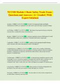 NCCER Module 1 Basic Safety Trade Exam &vert;  Questions and Answers &vert; A&plus; Graded &vert; With   Expert Solutions