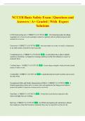 NCCER Basic Safety Exam &vert; Questions and  Answers &vert; A&plus; Graded &vert; With  Expert  Solutions