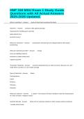 HNF 150 MSU Exam 1 Study Guide Questions with All Actual Answers 2025-2026 Updated&period;