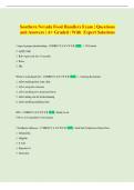 Southern Nevada Food Handlers Exam &vert; Questions  and Answers &vert; A&plus; Graded &vert; With  Expert Solutions 