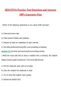 2026 STNA Practice Test &vert; Complete Questions and Guide Answers&comma; 100&percnt; Verified Graded A&plus;