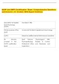 AASP and CMPC Certification  Exam &vert; Comprehensive Questions  and Answers &vert; A&plus; Graded &vert; With Expert Solutions 