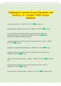 Nightingale Anatomy Exam &vert; Questions and  Answers &vert; A&plus; Graded &vert; With  Expert  Solutions 