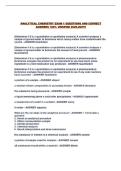 ANALYTICAL CHEMISTRY EXAM 1 QUESTIONS AND CORRECT ANSWERS 100&percnt; VERIFIED 2026-2027&excl;&excl;