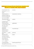 Nightingale Anatomy Practice Final Exam &vert; Questions and  Answers &vert; A&plus; Graded &vert; With  Expert Solutions 