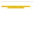 Nightingale Anatomy Final Exam &vert; Questions and Answers &vert;  A&plus; Graded &vert; With  Expert Solutions