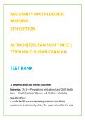 Maternity and Pediatric Nursing Test Bank 5th Ed Ricci Kyle Carman &vert; NCLEX Maternal Child MCQs Study Guide &vert; Nursing Testbank2026