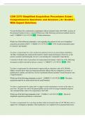 ON 2370 Simplified Acquisition Procedures Exam &vert;  Comprehensive Questions and Answers &vert; A&plus; Graded &vert;  With Expert Solutions