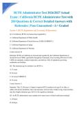 RCFE Administrator Test 2026&sol;2027 Actual Exam &vert; California RCFE Administrator Test with 200 Questions & Correct Detailed Answers with Rationales &vert; Pass Guaranteed - A&plus; Graded
