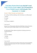 Club Pilates Written Final Exam 2026&sol;2027 Actual Exam &vert; Practice Exam Complete with 250 Questions & Correct Detailed Answers with Rationales &vert; Pass Guaranteed - A&plus; Graded