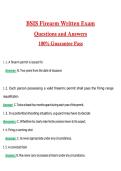 BSIS Firearm Written Exam 2026 &vert; Complete Questions and Guide Answers&comma; 100&percnt; Verified Graded A&plus;