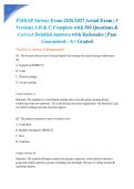 FISDAP Airway Exam 2026&sol;2027 Actual Exam &vert; 3 Versions A B & C Complete with 300 Questions & Correct Detailed Answers with Rationales &vert; Pass Guaranteed - A&plus; Graded