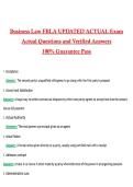 Business Law FBLA Updated Exam 2026 &vert; Complete Questions and Guide Answers&comma; 100&percnt; Verified Graded A&plus;