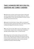 TMAS 2 ADVANCED PREP PACK 2026 FULL QUESTIONS AND CORRECT ANSWERS