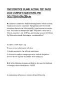 TMC PRACTICE EXAM II ACTUAL TEST PAPER 2026 COMPLETE QUESTIONS AND SOLUTIONS GRADED A&plus;