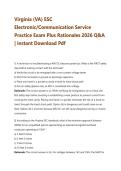 Virginia &lpar;VA&rpar; ESC Electronic&sol;Communication Service Practice Exam Plus Rationales 2026 Q&A &vert; Instant Download Pdf