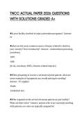 TNCC ACTUAL PAPER 2026 QUESTIONS WITH SOLUTIONS GRADED A&plus;