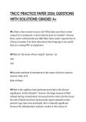 TNCC PRACTICE PAPER 2026 QUESTIONS WITH SOLUTIONS GRADED A&plus;
