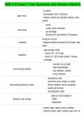 NUR 215 Exam 3 Test Questions and Answers Rated A
